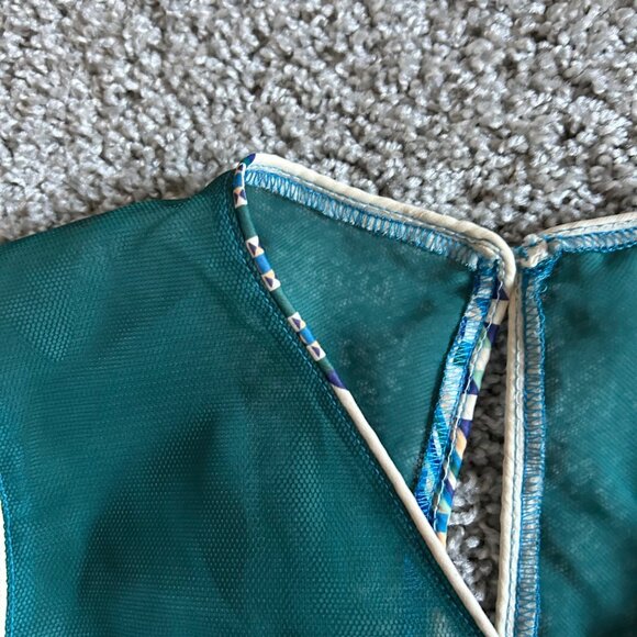 Anna Sui Womens Sz 8 Sleeveless Patterned Chiffon Top Geometric Design - Picture 4 of 10